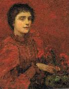 Charles W. Bartlett Study in Red oil on canvas